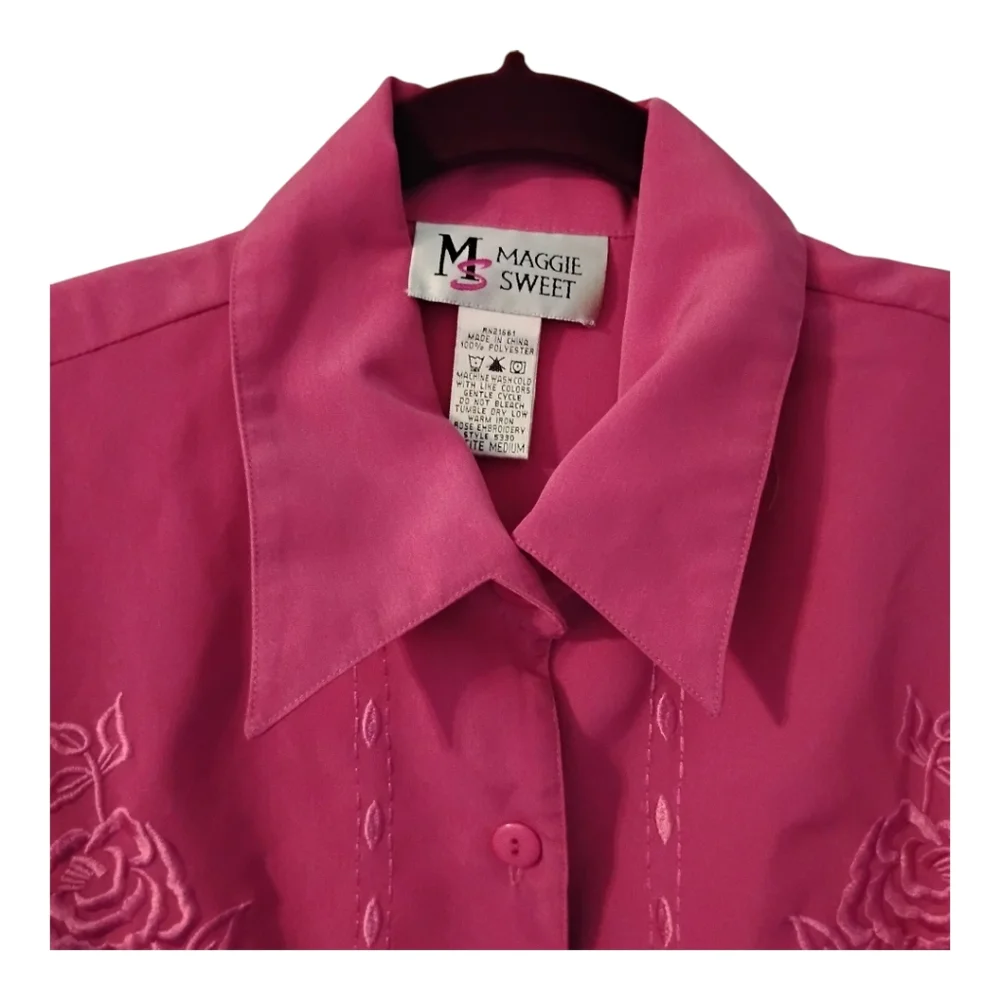 Maggie Sweet Pantsuit Set, Rose Pink, Women's Size Petite Medium, Pre-owned - Picture 4 of 10
